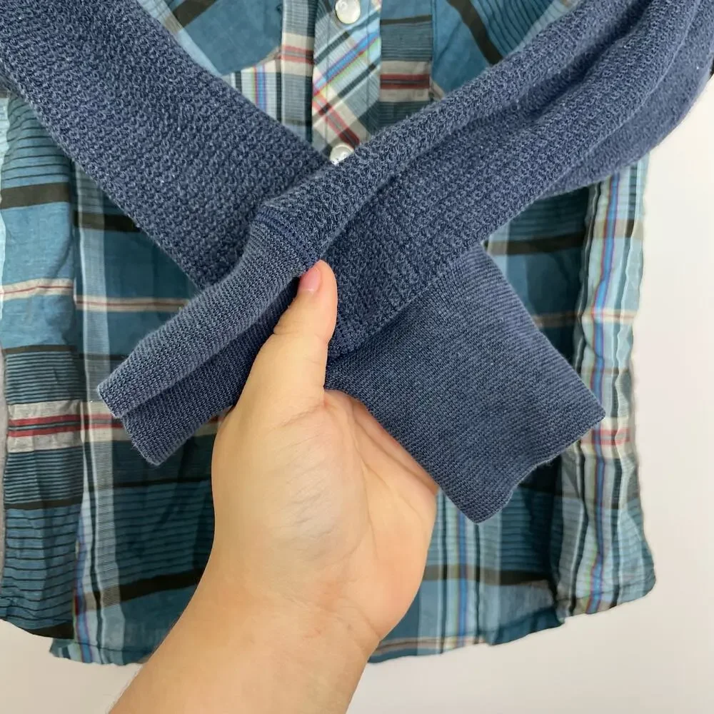Recycled Lola & James Bon Jovi boy's layered shirt/plaid boys size 7 yrs.